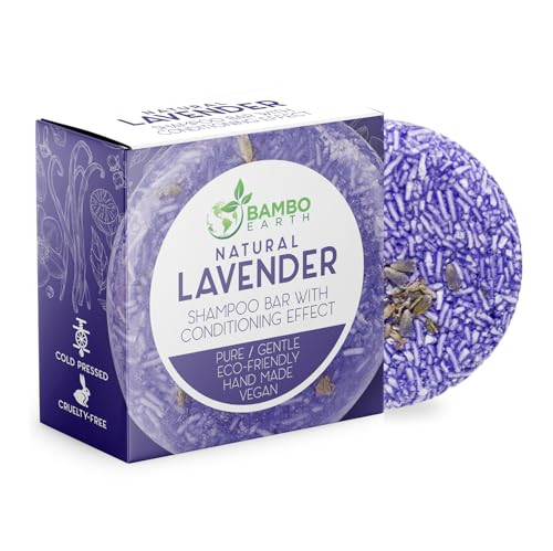 BAMBOEARTH Solid Shampoo Bar And Conditioner Effect Hair Soap  100% Organic Shampoo Bars For Hair With All Natural Plant Based Essential Oils And Ze