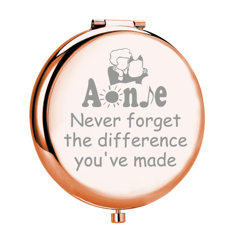 MYOSPARK Musical Inspired Gift Orphan Theater Travel Makeup Mirror Musical Theatre Fans Gift Musical Merchandise (an DMirror)