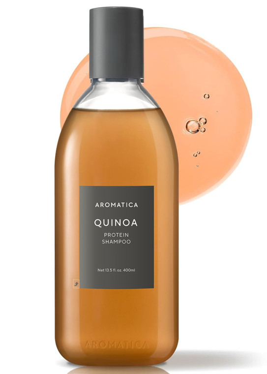 AROMATICA Quinoa Protein Shampoo 13.53 oz / 400ml  Provides Protein and Nourishment to Extremely Damaged Hair- Free from Sulfate, Silicone