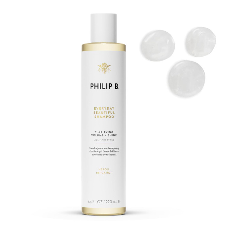 PHILIP B Everyday Beautiful Shampoo - 7.4 fl. oz. (220 ml) - Clarifying, Volumizing and Shine Enhancing, Removes Excess Buildup, Sulfate-Free, Made i