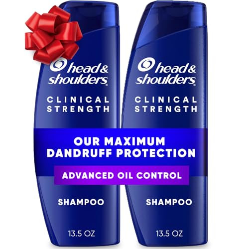 Head & Shoulders Anti-Dandruff Shampoo with 1% Selenium Sulfide, Clinical Strength Advanced Oil Control Twin Pack, Seborrheic Dermatitis Relief, Oily