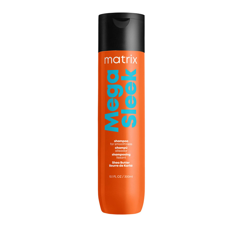 Matrix Mega Sleek Shampoo - Anti-Frizz Moisturizing Shampoo, Smoothing and Detangling, For Dry & Damaged Hair, Salon Professional Formula, With Shea