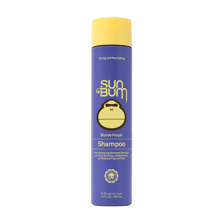 Sun Bum Blonde Purple Shampoo - Cleanses and Prevents Dryness with Deep Moisturizing and Brightening Formula - Color Enhancing and Toning Treatment f