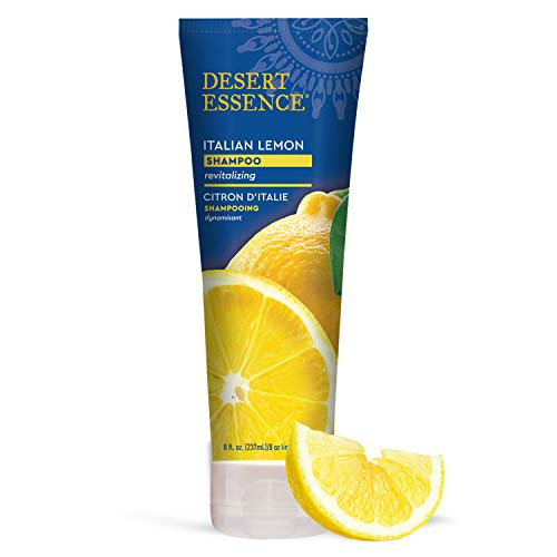 Desert Essence Italian Lemon Clarifying Shampoo with Lemon Peel Oil & Aloe, Vegan, Gluten-Free, No Artifical Fragrances, 8 fl oz