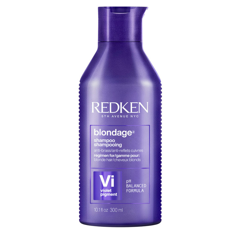 Redken Blondage Color Depositing Purple Shampoo For Blonde, Bleached or Highlighted Hair - Neutralizes Brassy Tones With Salicylic Acid, 10.1 Fl Oz