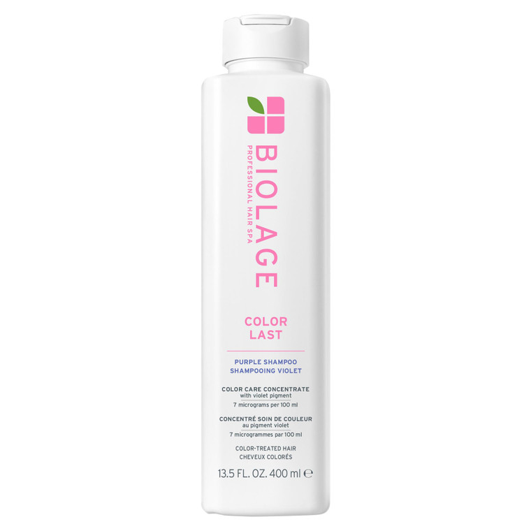 Biolage Color Last Purple Shampoo - pH Balancing Shampoo for Color-Treated Blonde Hair, Neutralizes Brass & Unwanted Warm Tones, Violet Pigments, Veg