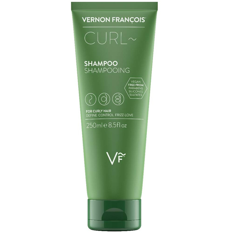 Vernon François Shampoo For Curly Hair - Natural Sulfate Free Curl Shampoo with Shea Butter, Coconut and Castor Oil to Revitalize Your Curls 8.5oz