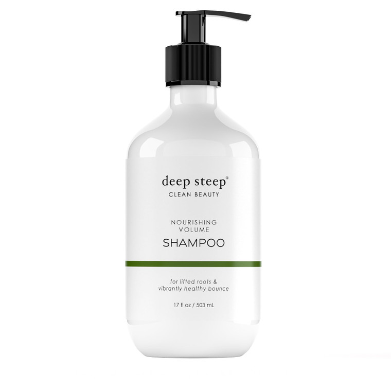 Deep Steep Nourishing Volume Shampoo, 17 oz  Gentle Cleanser with Aloe, Lavender, Kelp, Rice Protein & Glycerin  Sulfate-Free, Vegan, Clean Beauty