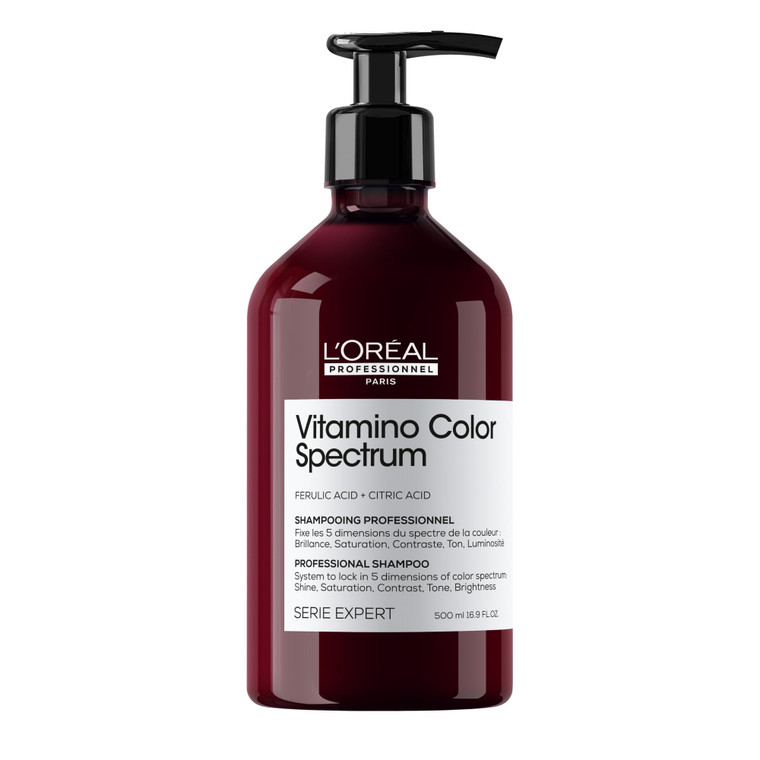 L'Oréal Professionnel Paris Vitamino Color Spectrum Shampoo - Locks In Day 1 Color Vibrancy, Ultra High Glass Shine, Nourishes & Neutralizes Unwanted