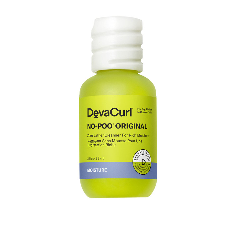 DevaCurl No-Poo Original Non-Lathering Cleanser for Rich Moisture, 3 fl. oz