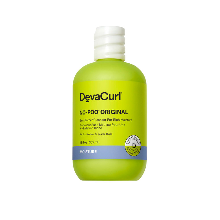 DevaCurl No-Poo Original Non-Lathering Cleanser for Rich Moisture, Fresh Rose, 12 fl. oz