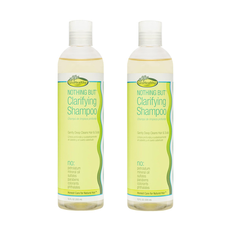 NOTHING BUT Clarifying Shampoo Sulfate-Free Detox for Natural Hair - Hair Shampoo - Removes Buildup - 12oz - Pack of 2