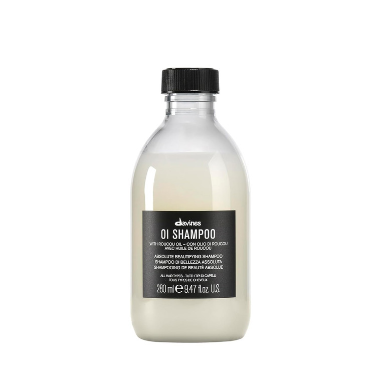 Davines OI Shampoo, Milky-Smooth Hydrating Cleanser for All Hair Types - Antioxidant-Rich Formula with Roucou Oil for Extraordinary Shine, Softness,