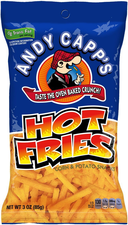 Andy Capp's Hot Fries Snacks, 3 oz, (Pack of 12)