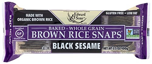Edward & Sons, Brown Rice Snaps, Black Sesame Flavor, Organic, 3.5 oz