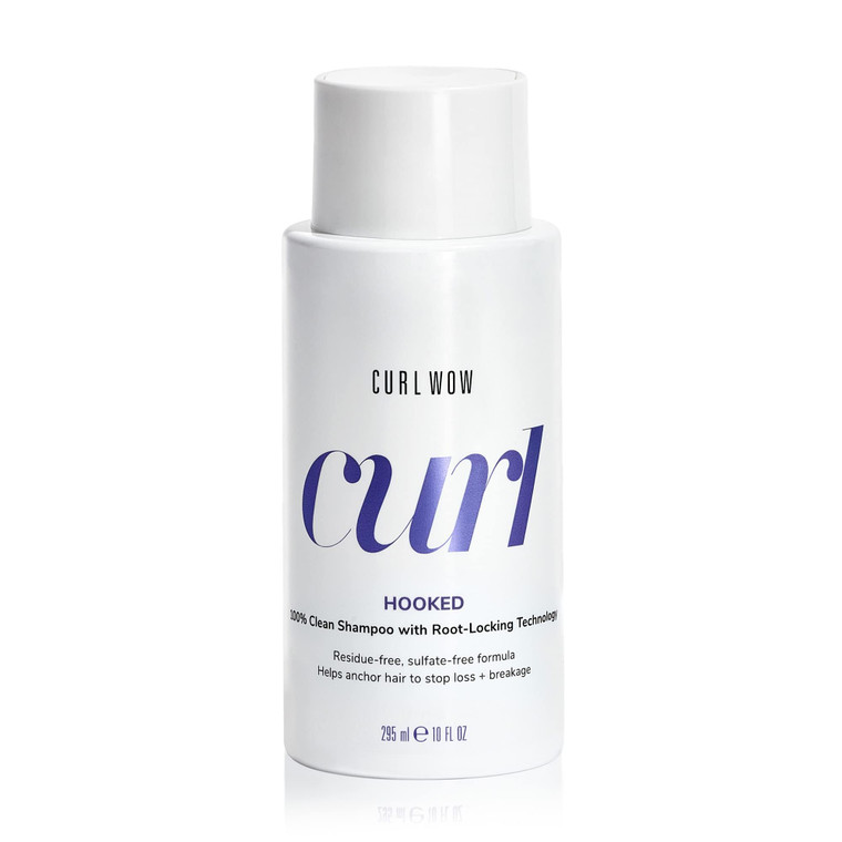 COLOR WOW Curl Wow Hooked 100% Clean Shampoo with Root-Locking Technology  Rich-lathering, sulfate-free formula leaves no residues + helps anchor ha