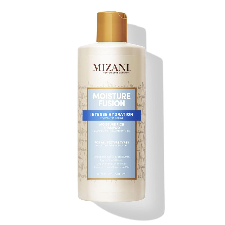 Mizani Moisture Fusion Moisture Rich Shampoo - Gently Cleanses & Conditions Hair, With Argan Oil, For Dry Hair, 16.9 Fl Oz