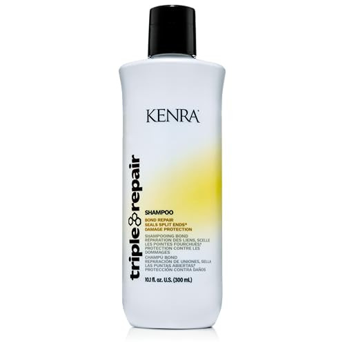 Kenra Professional Triple Repair Shampoo | Targets & Repairs Weak or Broken Bonds | Split Ends | Damaged Hair | Bond Builder | Sulfate-Free | 10.1 fl