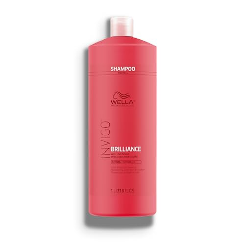 Wella Professionals Invigo Brilliance Shampoo | For Fine/Normal Colored Hair | Intense Color Protection & Maintains Vibrancy | 33.8 Fl Oz | 1 L