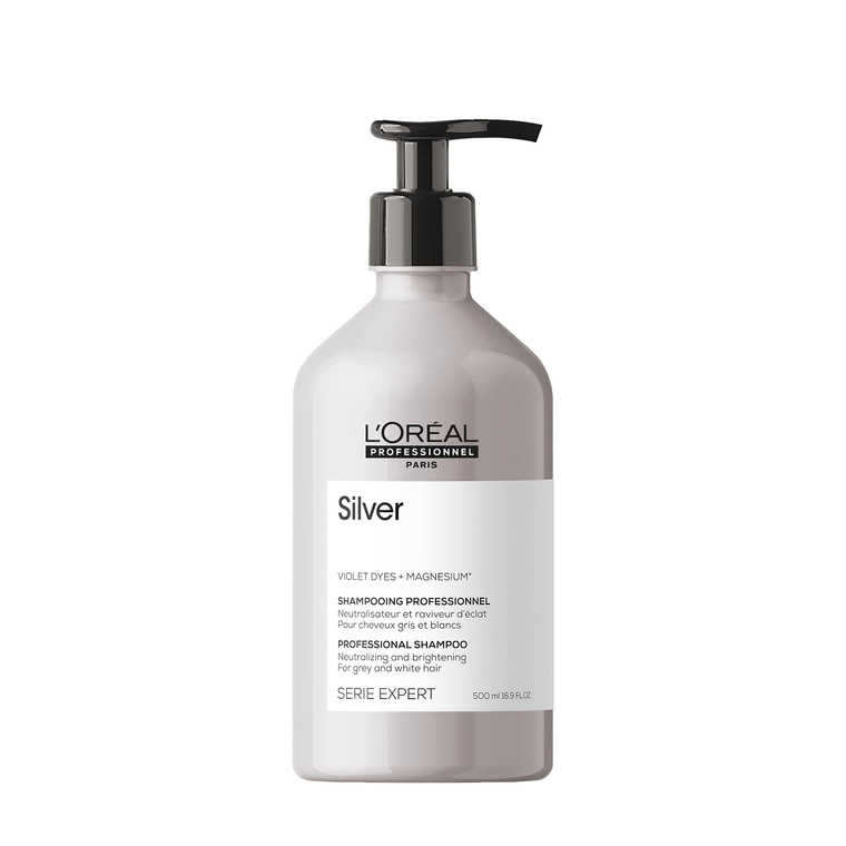 L'Oréal Professionnel Paris Color Depositing Purple Shampoo - Neutralizes Unwanted Yellow Tones For Natural, Color-Treated or Bleached, White & Blond