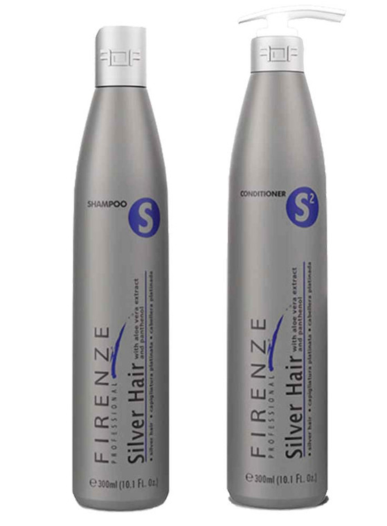 Firenze Professional Color Protection Bundle  Silver Hair Shampoo and Conditioner Pack 300ml (10.1 fl oz) Each