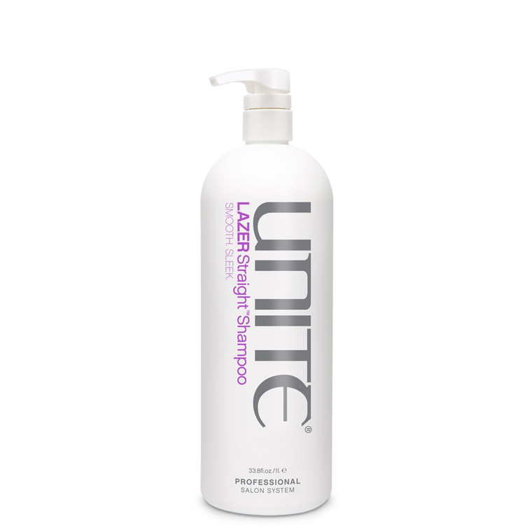 UNITE Hair - LAZER Straight Shampoo  Sulfate-Free Shampoo for Thick, Coarse & Unruly Hair  Cleanses, Tames Frizz, Softens, and Adds Shine  Paraben