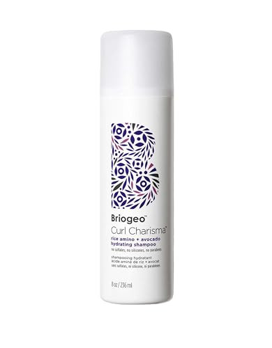 Briogeo Curl Charisma Rice Amino + Avocado Hydrating Shampoo, Define and Moisturize Wavy, Curly, and Coily Hair,Sulfate-free, Anti-Frizz, Hydrating C