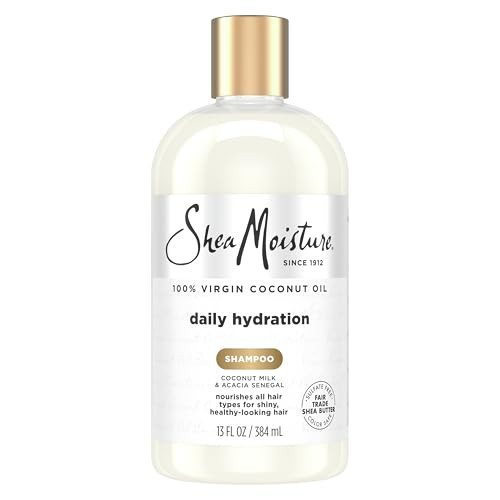 Shea Moisture Daily Hydration Shampoo Virgin Coconut Oil for All Hair Types Sulfate-Free 13 oz