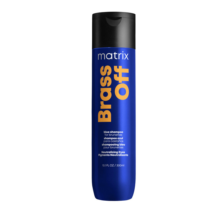 Matrix Brass Off Blue Shampoo | Refreshes, Tones & Neutralizes Brassy Tones | Color Depositing Shampoo | For Lightened Brunettes or Dark Blondes | Fo