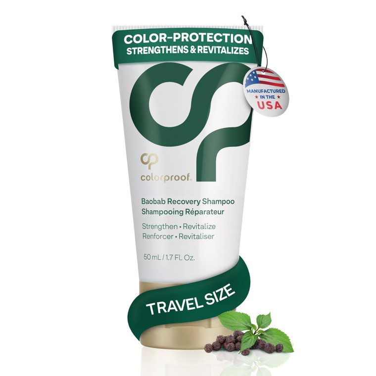 Colorproof Baobab Recovery Shampoo 1.7 Fl. Oz. Sulfate Free Shampoo, Travel Size Strengthening Shampoo for Color Treated Hair w/Peppercorn Patchouli