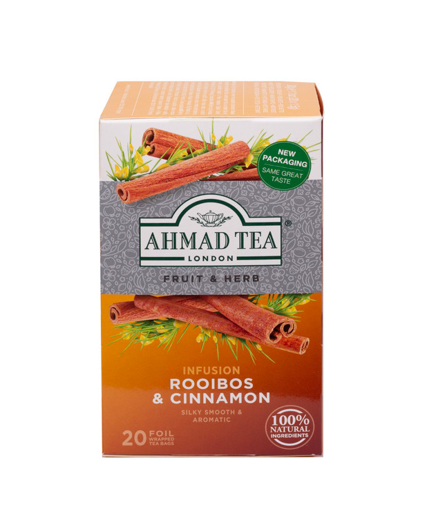 Ahmad Tea Tea Infusion, Rooibos & Cinnamon, 30G, 20 Count