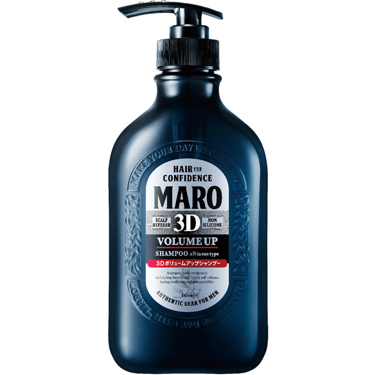 MARO 3D Volume Up Shampoo - Achieve 150% More Volume, Improve Scalp, Repair & Strengthen - DHT Blocker for Men, Mens Hair Growth Products, Volumizing