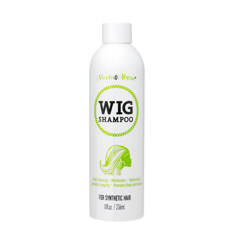 Nicole & Alyssa - Wig Shampoo For Synthetic Hair 8oz - Soak & Rinse, Deep Cleansing, Revitalizes, Moisturizes, Detangles (Pack of 1)