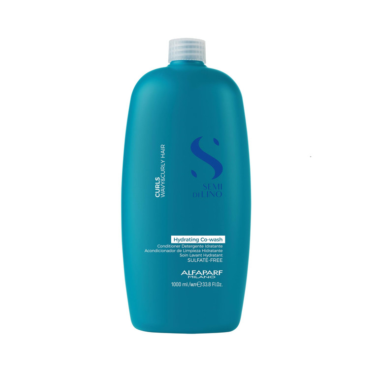 ALFAPARF MILANO Semi di Lino Curls Hydrating Sulfate Free Co-Wash for Wavy and Curly Hair - Hydrates and Nourishes - Reduces Frizz - Protects Against