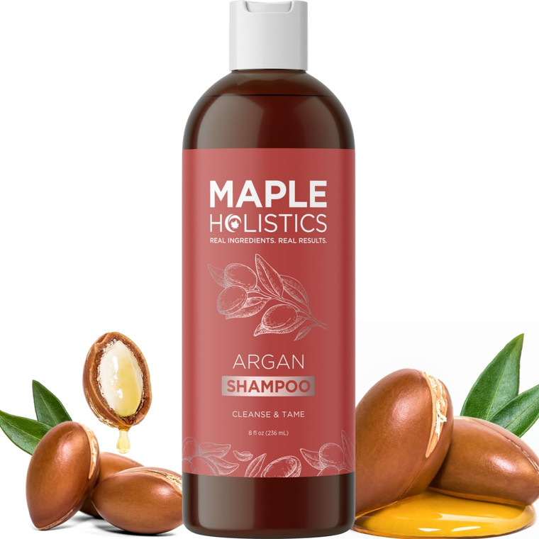 Argan Oil Shampoo for Dry Hair - Sulfate Free Shampoo for Damaged Hair and Frizz with Argan Oil for Hair - Volumizing Shampoo for Hair Shine and Volu