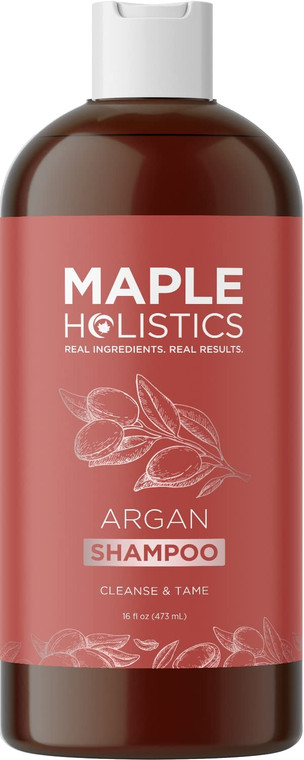 Argan Oil Shampoo for Dry Hair - Sulfate Free Shampoo for Damaged Hair and Frizz with Argan Oil for Hair - Volumizing Shampoo for Hair Shine and Volu