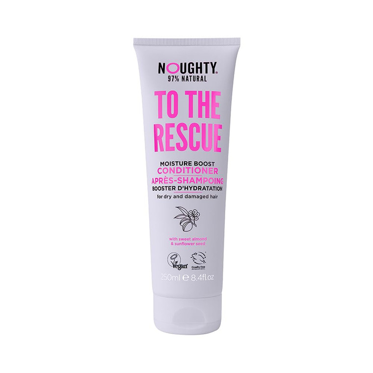 Noughty 97% Natural To The Rescue Moisture Boost Conditioner, to Gently Cleanse and Replenish Lost Moisture with Sweet Almond and Sunflower Seed, Sul