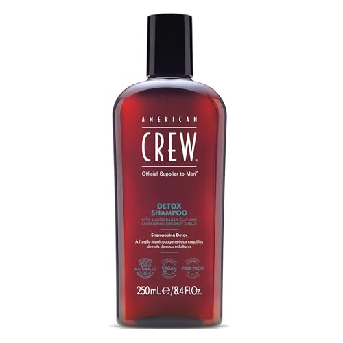 American Crew Detox Shampoo for Men, Naturally Derived, Vegan Formula, Citrus Mint Fragrance, 8.45 Fl Oz