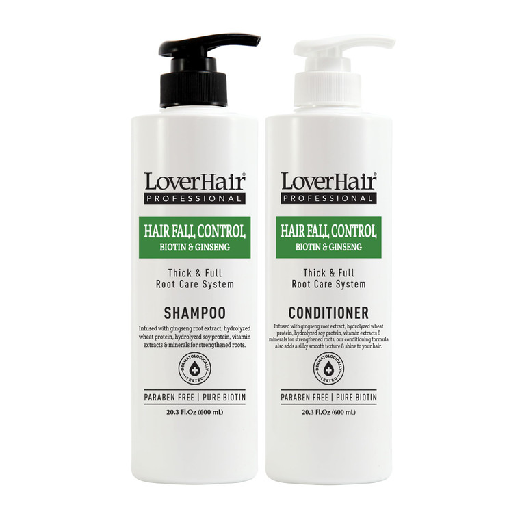 Combo LoverHair Professional Hair Fall Control Shampoo & Conditioner 600ml - 20.3 fl.oz