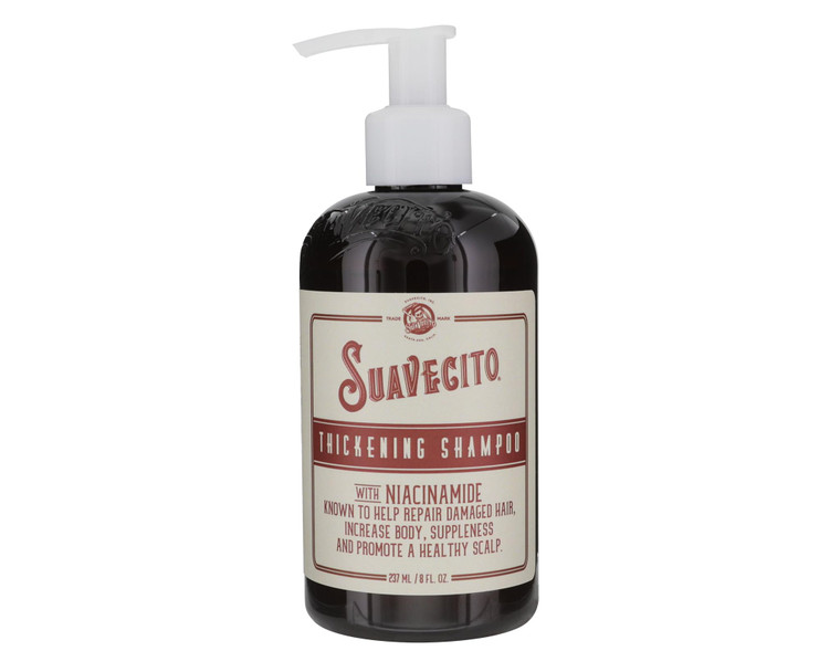 Suavecito Hair Thickening Shampoo With Niacinamide For Thinning Hair - Vitamin B3 Shampoo Repairs Damaged Hair, Improves Health And Fights Hair Loss