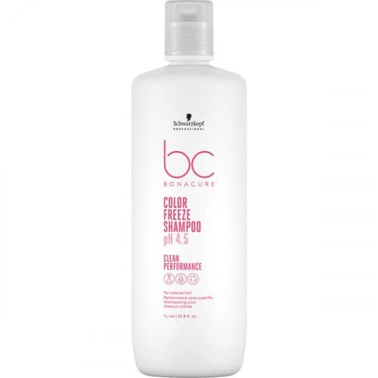 Schwarzkopf Professional Bonacure PH 4.5 Color Freeze Rich Shampoo Micellar, Oatmeal/Black, Unscented, 33.8 Fl Oz