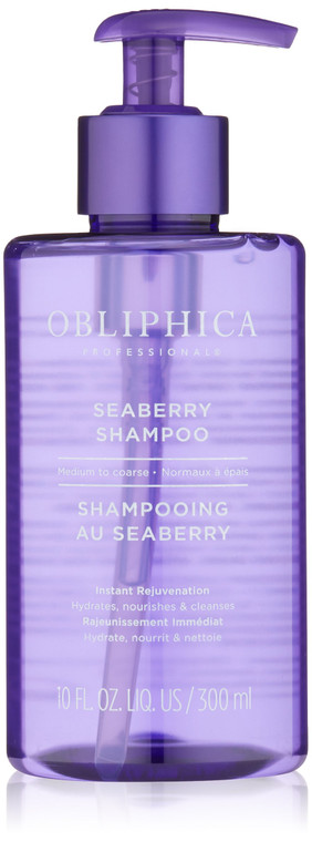 Obliphica Seaberry Shampoo for Medium to Coarse Hair - Frizz Free, Nourished, and Damaged Repaired Hair - Hair Mask & Treatment for Dry Hair and Grow