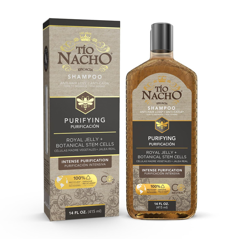 Tio Nacho Shampoo, Purifying with Royal Jelly, Infused with Botanical Stem Cells for Intense Hair and Scalp Purification + Detoxifying Balance, 14 Fl