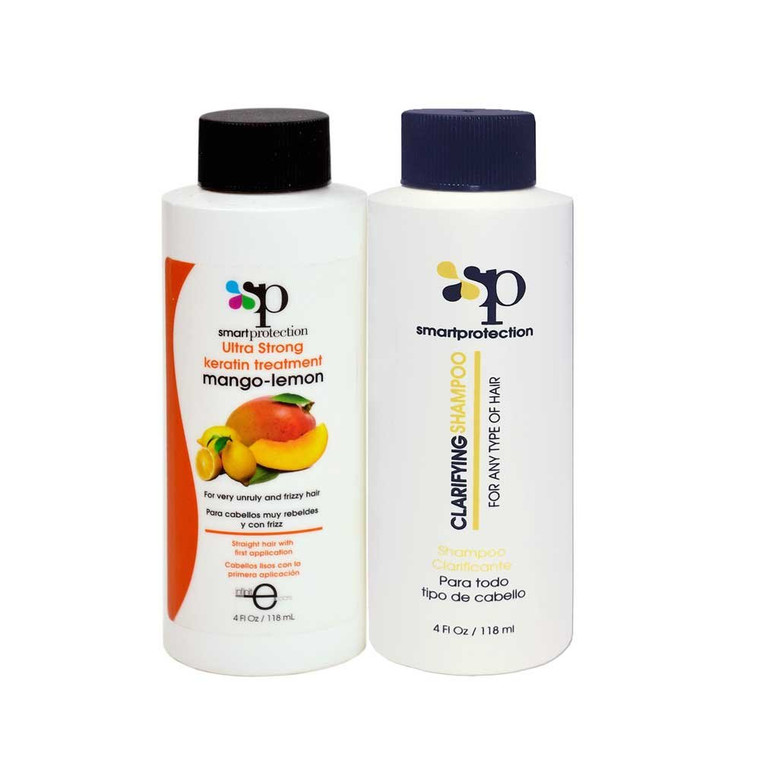 Infinito Colors Mango-Lemon Ultra Strong Keratin Treatment with Clarifying Shampoo 4oz by Smart Protection