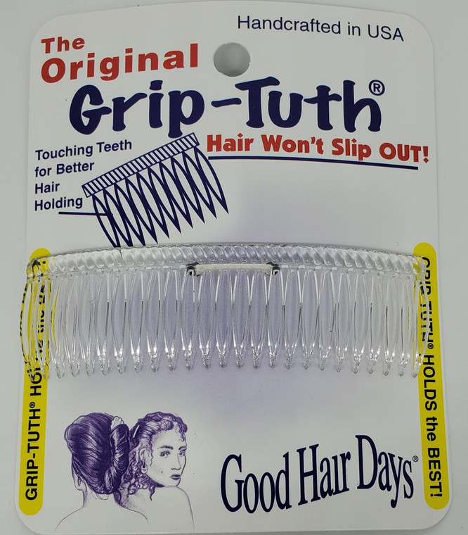 Good Hair Days Grip?Tuth Shorty Comb  3 1/4? Decorative Styling Tools for Fine, Thin Hair, Secure Hold, Jewelry & Accessories - Crystal