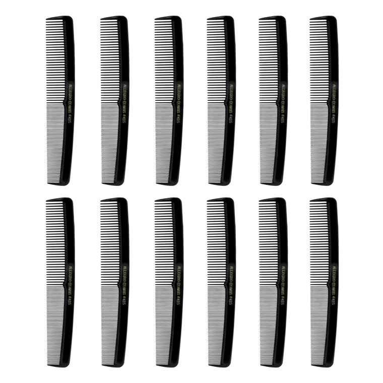 Allegro Combs 415 All Purpose Hair Combs Hair Styling combs Black Combs 12 Pcs.