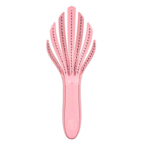 Wet Brush Go Green Curl Detangler Hair Brush, Pale Pink, Ultra-Soft IntelliFlex Detangling Bristles Glide Through Tangles with Ease, Great For Curls,