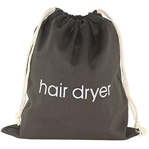 IFAMIO Hair Dryer Bag Cotton Drawstring Hairdryer Storage Container for Makeup Tools, Straightener 11.8 X 13.8 Inch Travel Cotton Organizer Cover for