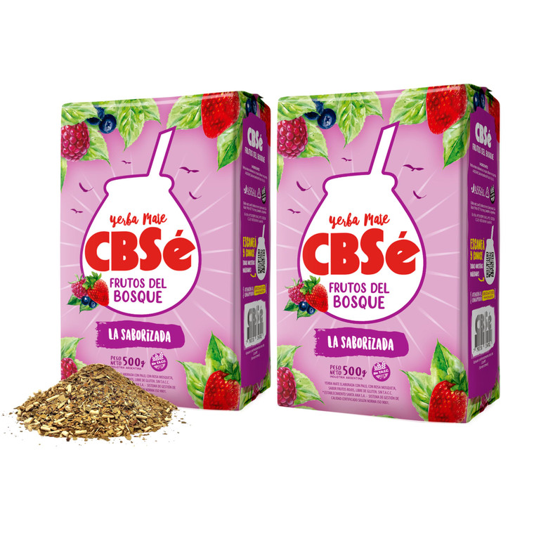 CBSé Yerba Mate Forest Fruit Blend  2 Pack (500?g Each), Berry-Flavored Loose Leaf Yerba Mate Tea.