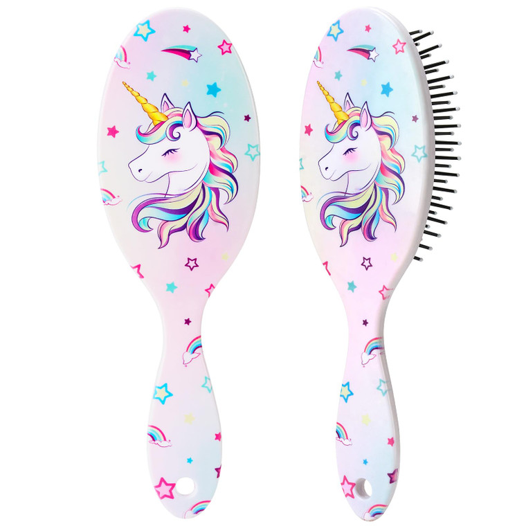 Unicorn Hair Brush for Toddlers - Suitable for Dry & Wet, Curly, Thick & All Hair Types, Perfect for Girls and Kids